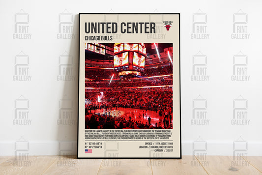 Chicago Bulls United Center NBA Stadium Poster & Digital Download